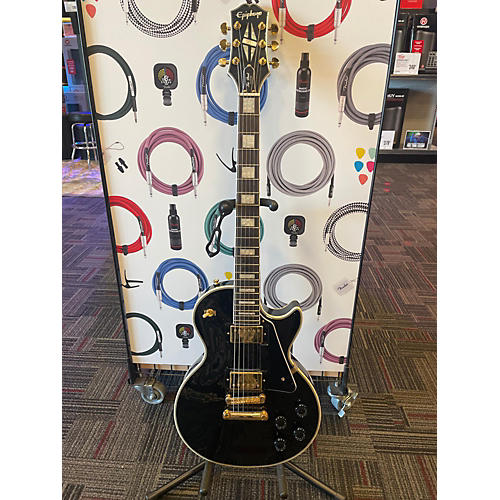 Epiphone Used Epiphone Les Paul Custom Ebony Solid Body Electric Guitar Ebony