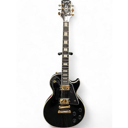 Used Epiphone Les Paul Custom Ebony Solid Body Electric Guitar Ebony