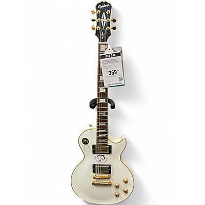 Used Epiphone Les Paul Custom (FIXED NECK( White Solid Body Electric Guitar