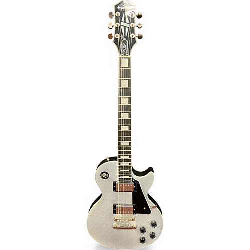 Used Epiphone Les Paul Custom GREY SPARKLE Solid Body Electric Guitar GREY SPARKLE