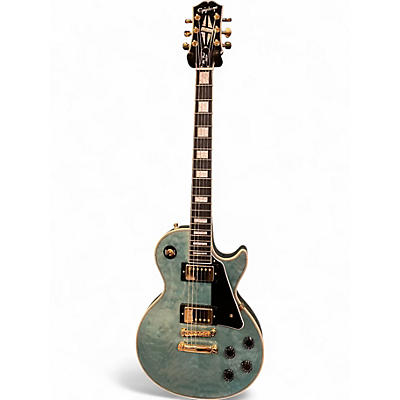 Used Epiphone Les Paul Custom Green Solid Body Electric Guitar