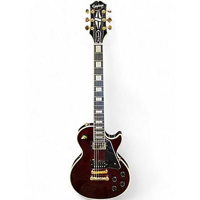 Used Epiphone Les Paul Custom Jerry Cantrell Maroon Solid Body Electric Guitar