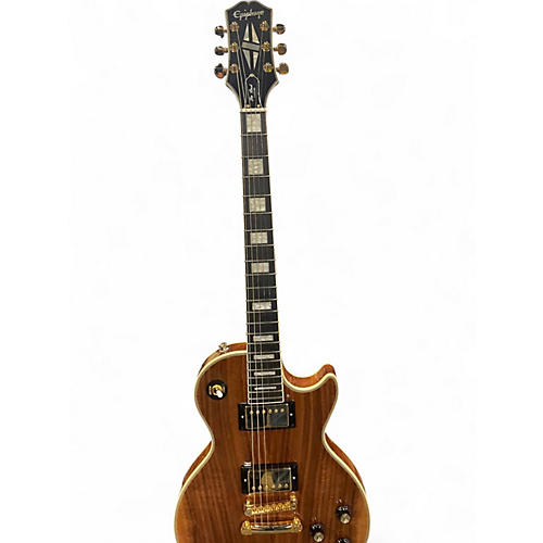 Used Epiphone Les Paul Custom Koa Natural Solid Body Electric Guitar Natural