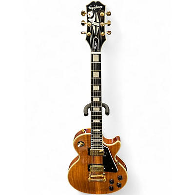 Used Epiphone Les Paul Custom Koa Natural Solid Body Electric Guitar