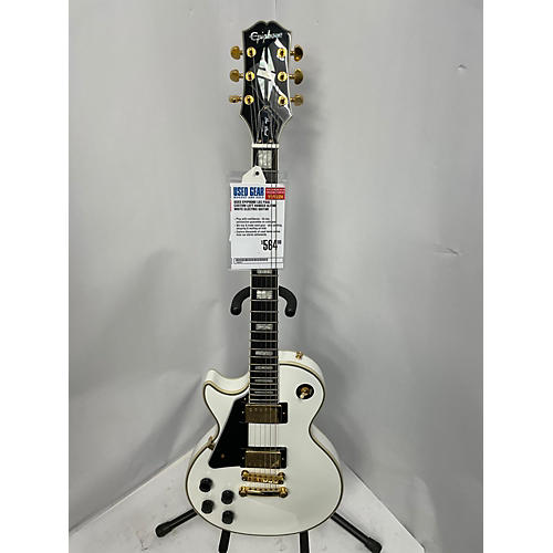 Epiphone Used Epiphone Les Paul Custom Left Handed Alpine White Electric Guitar Alpine White