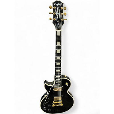 Used Epiphone Les Paul Custom Left Handed BLACK Electric Guitar