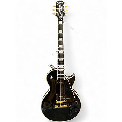 Used Epiphone Les Paul Custom Limited Edition P90 Ebony Solid Body Electric Guitar