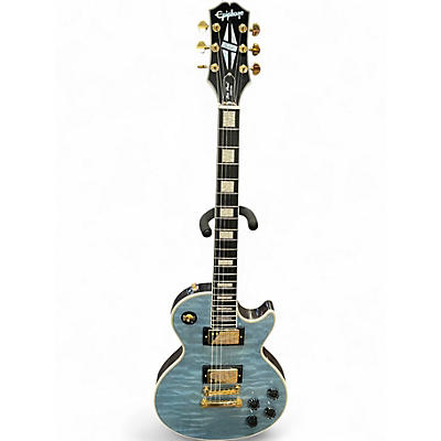 Used Epiphone Les Paul Custom Ocean Blue Solid Body Electric Guitar