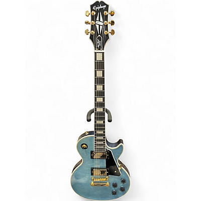 Used Epiphone Les Paul Custom Ocean Blue Solid Body Electric Guitar