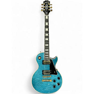 Used Epiphone Les Paul Custom Ocean Blue Solid Body Electric Guitar