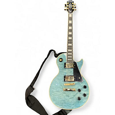 Used Epiphone Les Paul Custom Pelham Blue Solid Body Electric Guitar