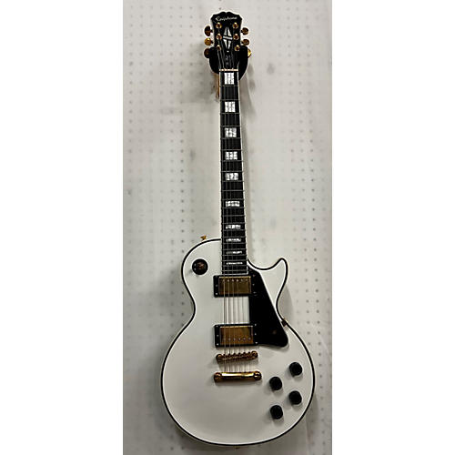 Epiphone Used Epiphone Les Paul Custom Pro Alpine White Solid Body Electric Guitar Alpine White