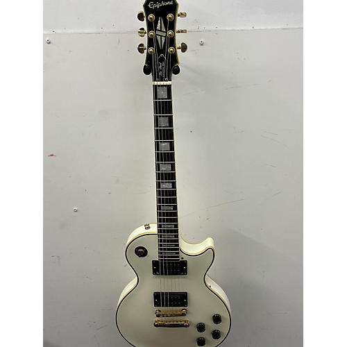 Epiphone Used Epiphone Les Paul Custom Pro Alpine White Solid Body Electric Guitar Alpine White