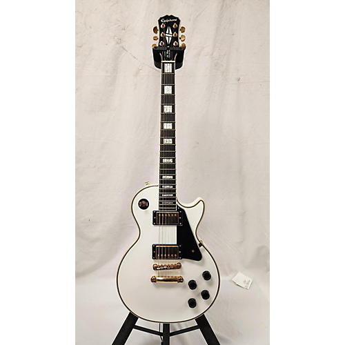 Epiphone Used Epiphone Les Paul Custom Pro Alpine White Solid Body Electric Guitar Alpine White