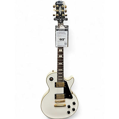 Used Epiphone Les Paul Custom Pro Alpine White Solid Body Electric Guitar