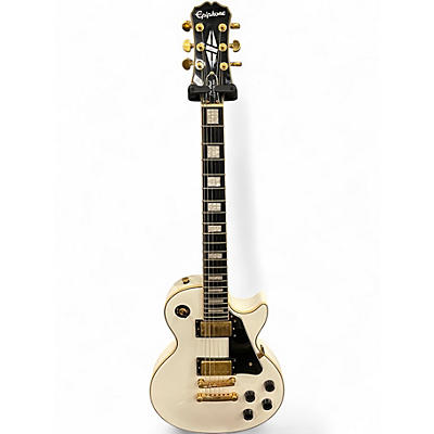 Used Epiphone Les Paul Custom Pro Alpine White Solid Body Electric Guitar