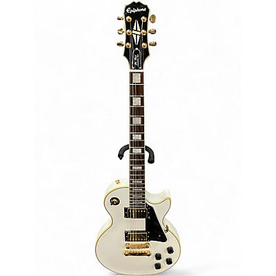 Used Epiphone Les Paul Custom Pro Alpine White Solid Body Electric Guitar