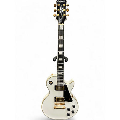 Used Epiphone Les Paul Custom Pro Alpine White Solid Body Electric Guitar