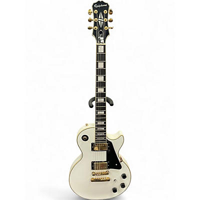Used Epiphone Les Paul Custom Pro Antique Ivory Solid Body Electric Guitar