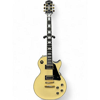 Used Epiphone Les Paul Custom Pro Antique Ivory Solid Body Electric Guitar