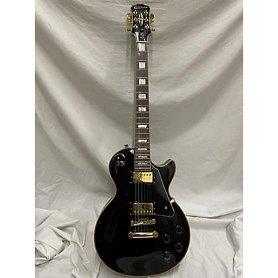 Epiphone Used Epiphone Les Paul Custom Pro Black And Gold Solid Body Electric Guitar