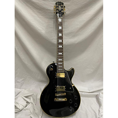 Epiphone Used Epiphone Les Paul Custom Pro Black And Gold Solid Body Electric Guitar Black and Gold