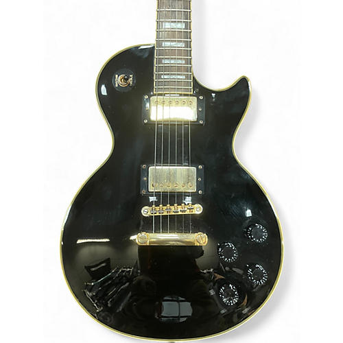 Used Epiphone Les Paul Custom Pro Black and Gold Solid Body Electric Guitar Black and Gold