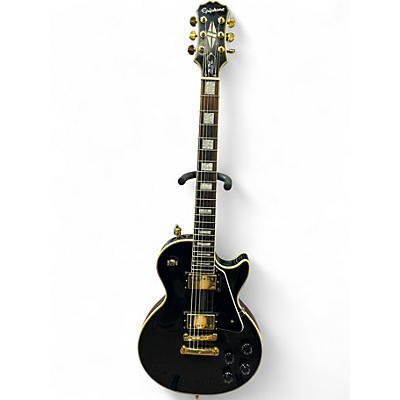 Used Epiphone Les Paul Custom Pro Black and Gold Solid Body Electric Guitar