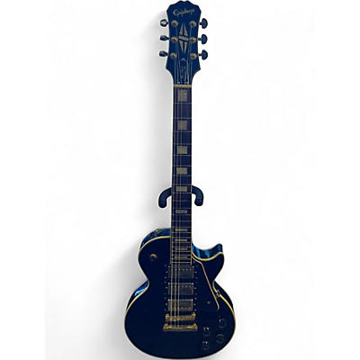 Used Epiphone Les Paul Custom Pro Black and Gold Solid Body Electric Guitar