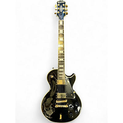 Used Epiphone Les Paul Custom Pro Black and Gold Solid Body Electric Guitar