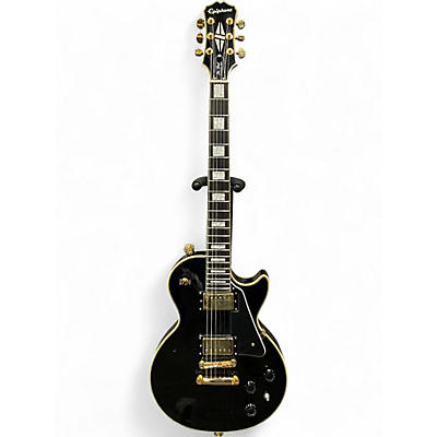 Used Epiphone Les Paul Custom Pro Black and Gold Solid Body Electric Guitar