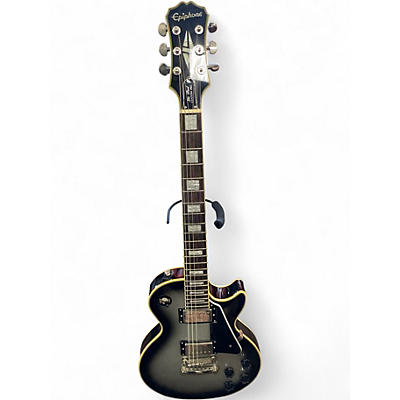 Used Epiphone Les Paul Custom Pro Black and Silver Solid Body Electric Guitar