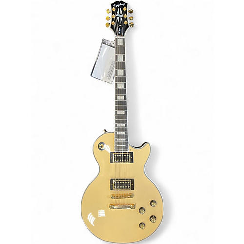 Used Epiphone Les Paul Custom Pro Cream Solid Body Electric Guitar Cream