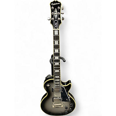 Used Epiphone Les Paul Custom Pro Metallic Gray Solid Body Electric Guitar