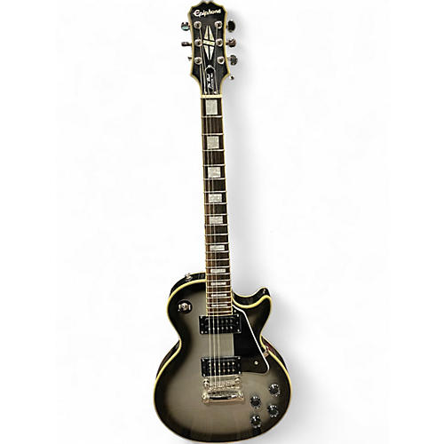 Used Epiphone Les Paul Custom Pro Silver Burst Solid Body Electric Guitar Silver Burst