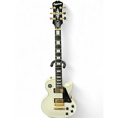 Used Epiphone Les Paul Custom Pro White Solid Body Electric Guitar