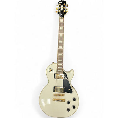 Used Epiphone Les Paul Custom Pro white Solid Body Electric Guitar