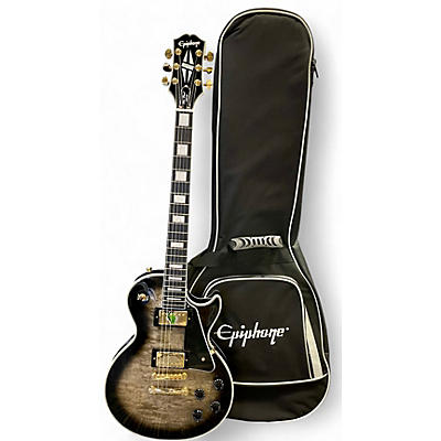 Used Epiphone Les Paul Custom Quilt Cobra Burst Solid Body Electric Guitar
