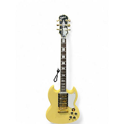 Used Epiphone Les Paul Custom SG Alpine White Solid Body Electric Guitar