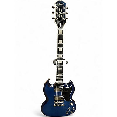 Used Epiphone Les Paul Custom SG Blue Solid Body Electric Guitar