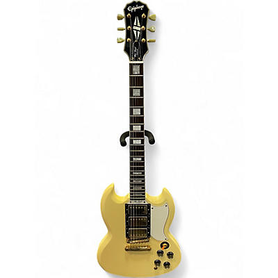 Used Epiphone Les Paul Custom SG Cream Solid Body Electric Guitar