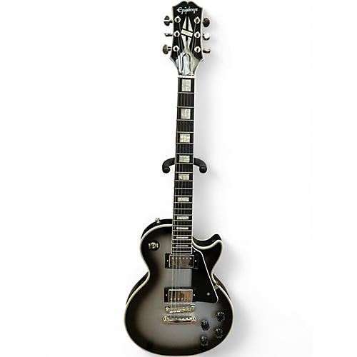Used Epiphone Les Paul Custom Silver Burst Solid Body Electric Guitar Silver Burst