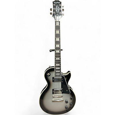 Used Epiphone Les Paul Custom Silverburst Solid Body Electric Guitar