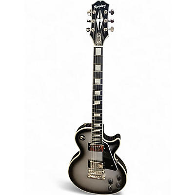 Used Epiphone Les Paul Custom Silverburst Solid Body Electric Guitar