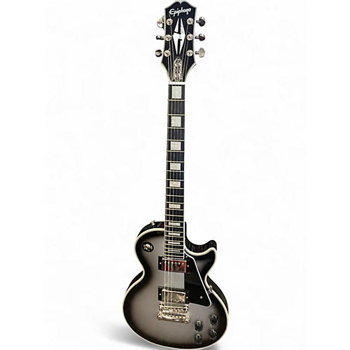 Used Epiphone Les Paul Custom Silverburst Solid Body Electric Guitar Silverburst
