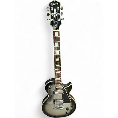 Used Epiphone Les Paul Custom Silverburst Solid Body Electric Guitar