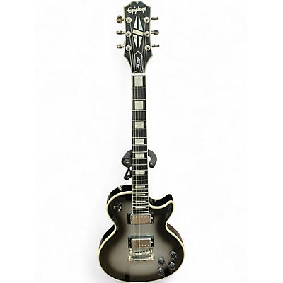 Used Epiphone Les Paul Custom Silverburst Solid Body Electric Guitar