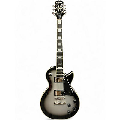 Used Epiphone Les Paul Custom Silverburst Solid Body Electric Guitar