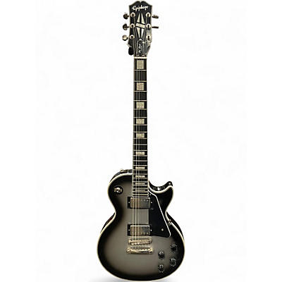 Used Epiphone Les Paul Custom Silverburst Solid Body Electric Guitar