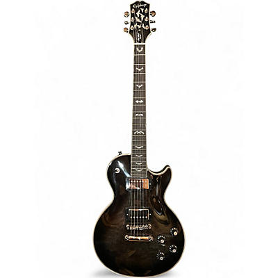 Used Epiphone Les Paul Custom Trans Ebony Burst Solid Body Electric Guitar